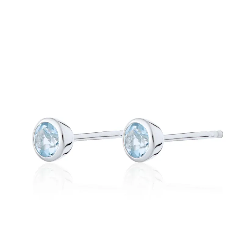 December Birthstone Earrings (Blue Topaz) sold by Lily Charmed