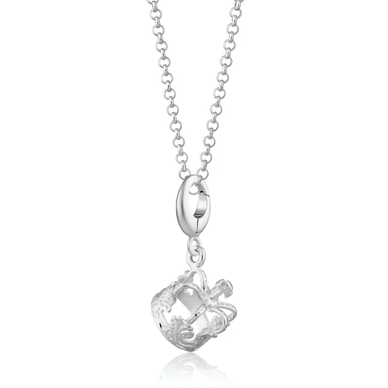 Silver Crown Necklace sold by Lily Charmed