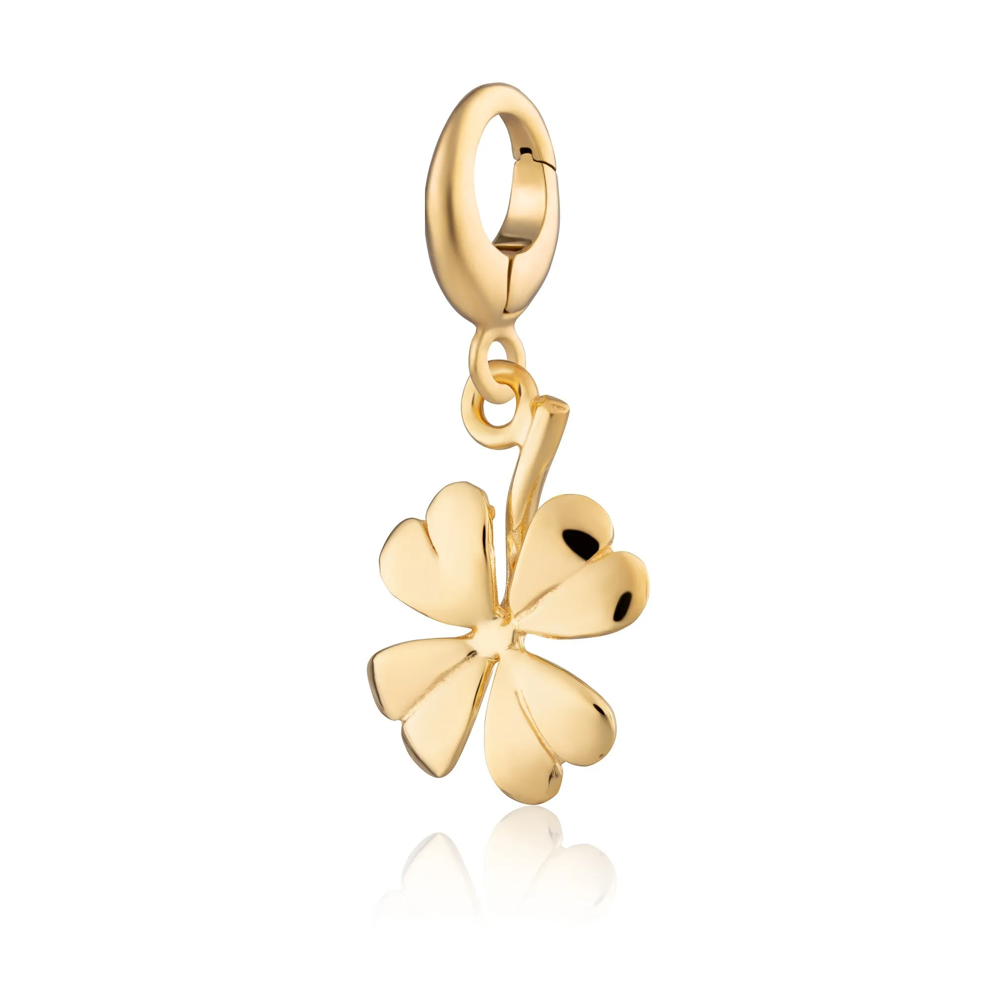 Gold Plated Four Leaf Clover Charm sold by Lily Charmed