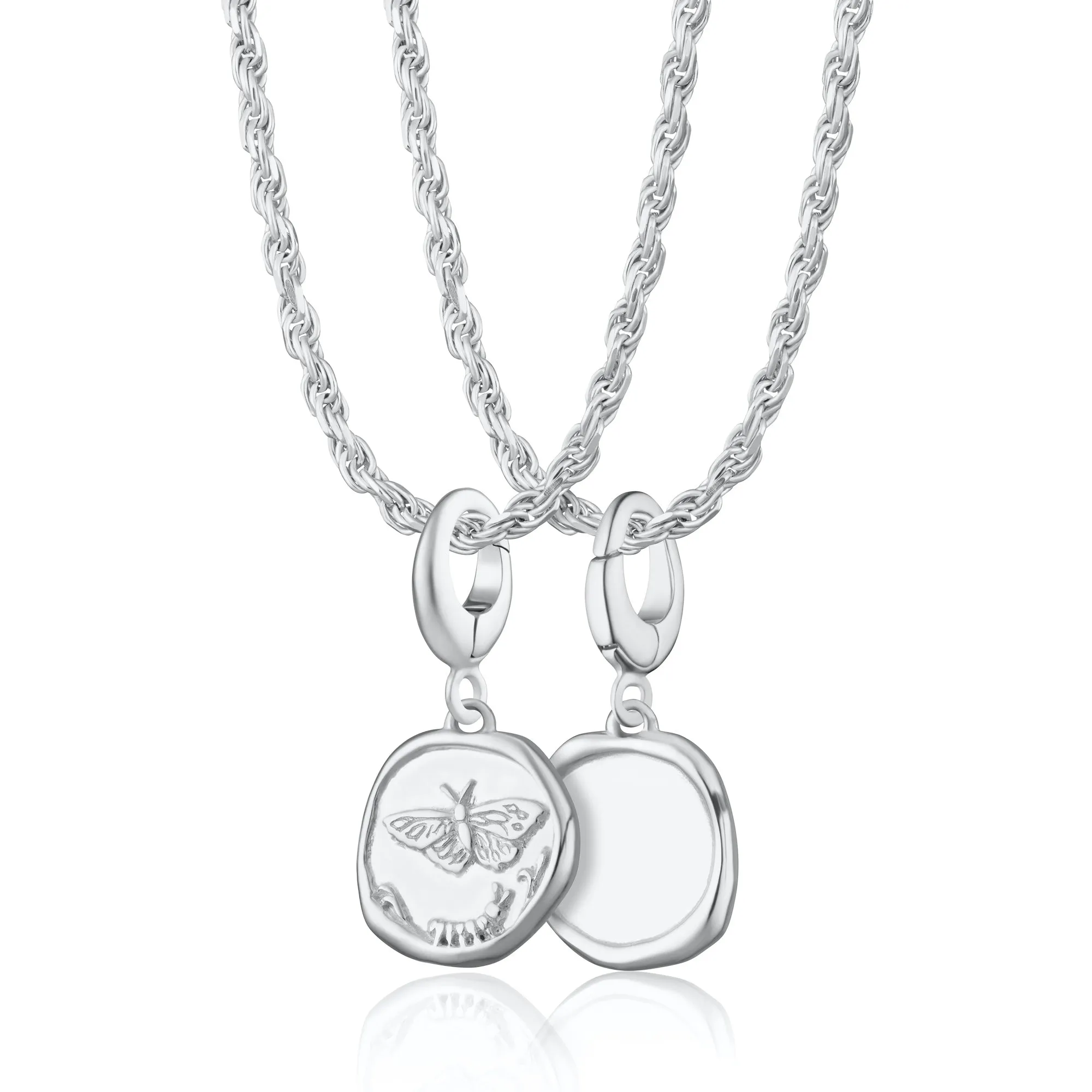 Engraved Silver Manifest Change Charm Necklace sold by Lily Charmed