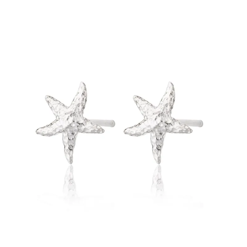 Silver Starfish Stud Earrings sold by Lily Charmed