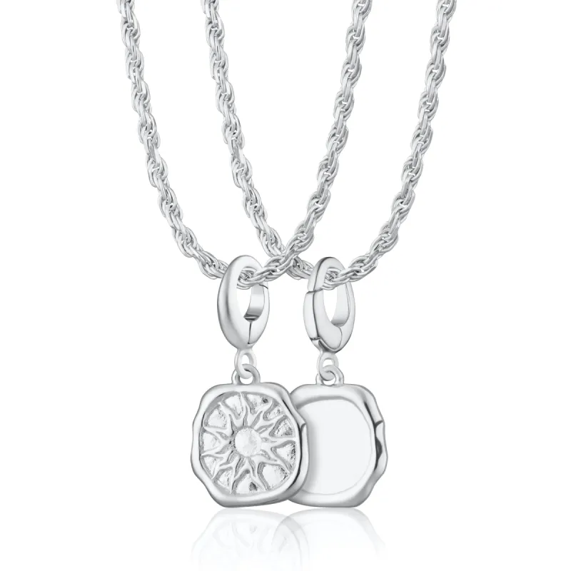 Engraved Silver Manifest Energy Charm Necklace sold by Lily Charmed