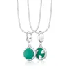 Silver Chrysoprase Healing Stone Necklace (Happiness) sold by Lily Charmed