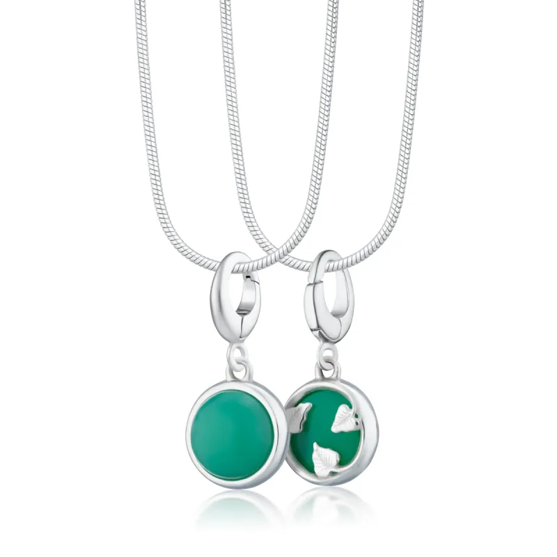 Silver Chrysoprase Healing Stone Necklace (Happiness) sold by Lily Charmed