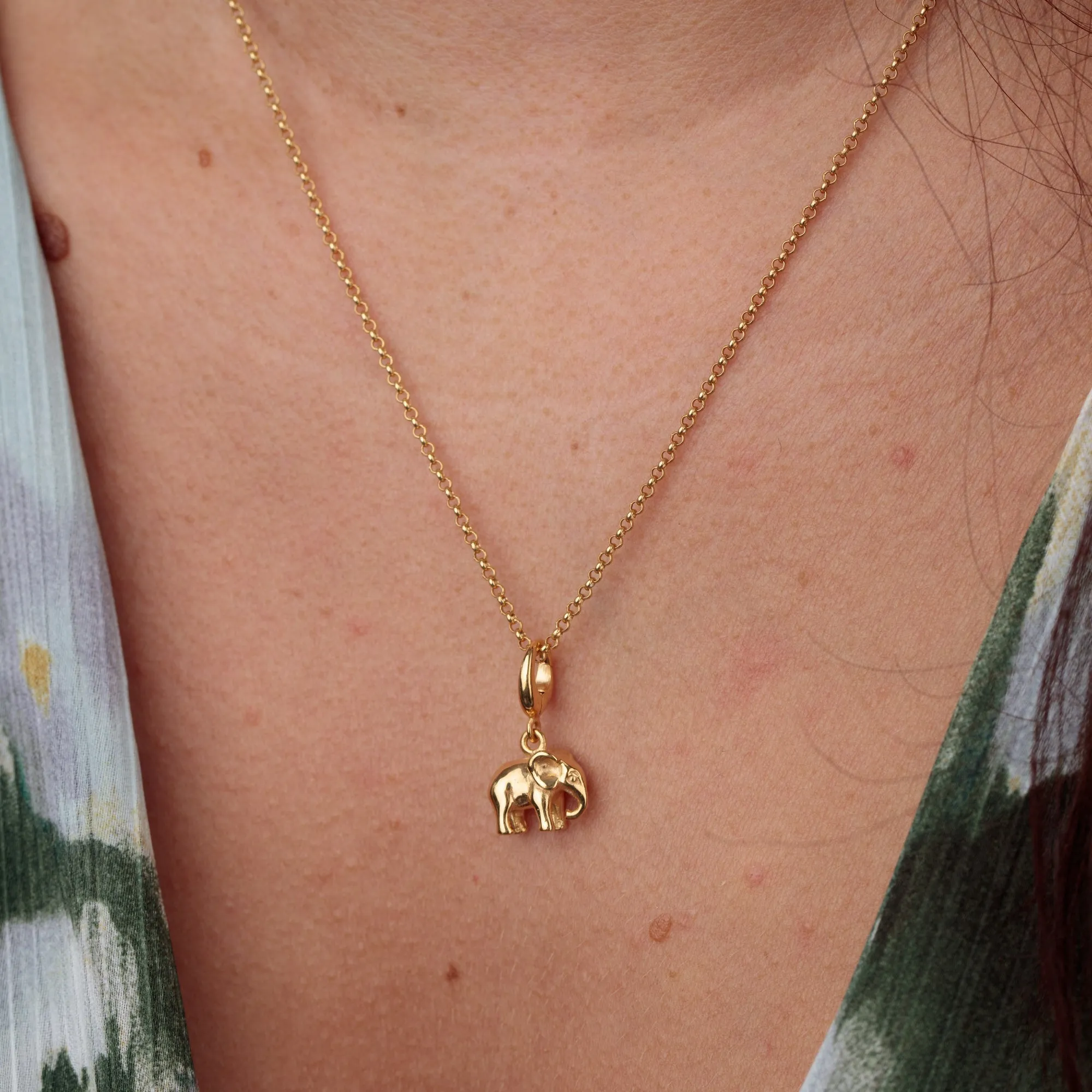 Gold Elephant Charm Necklace sold by Lily Charmed product image thumbnail 3