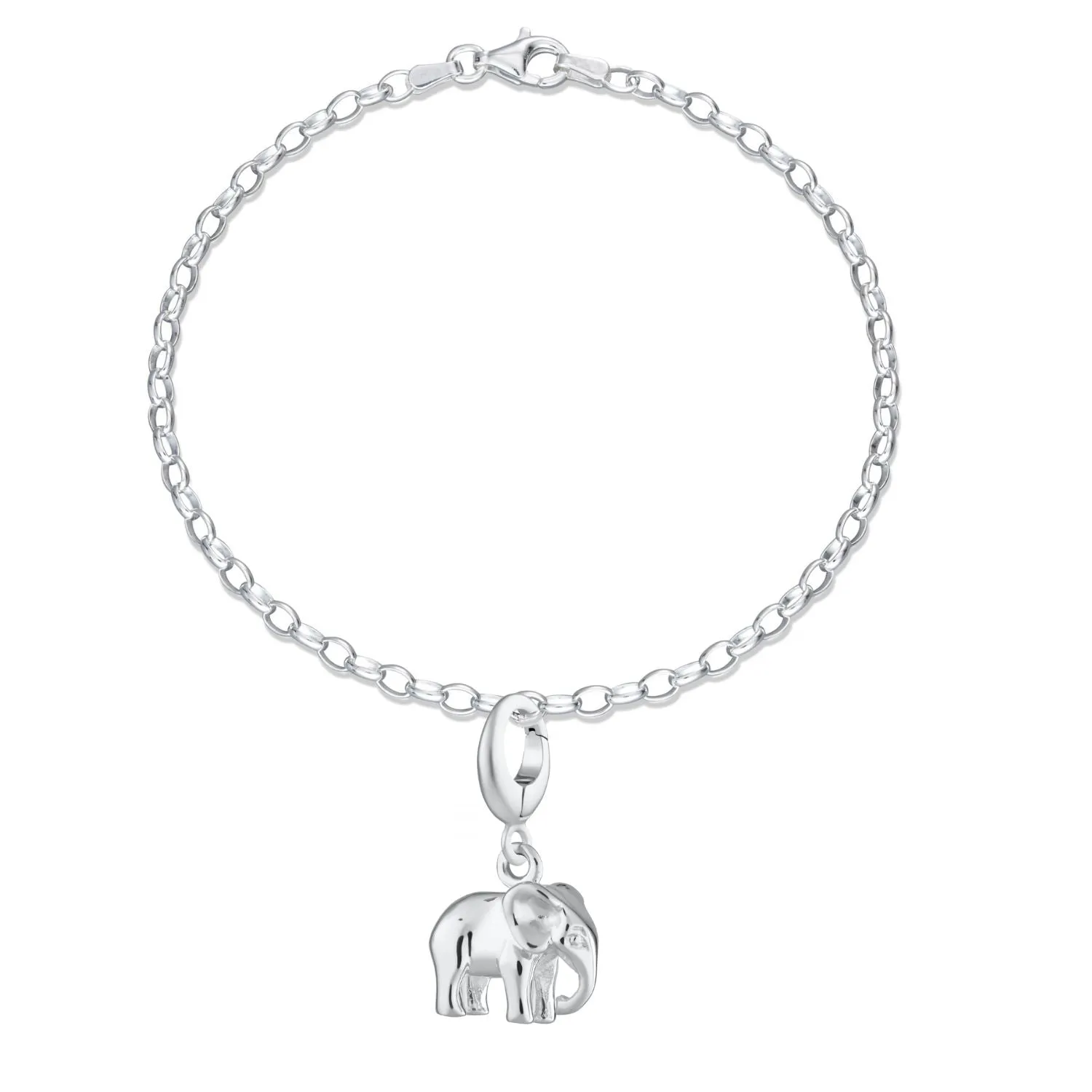 Silver Elephant Charm Bracelet sold by Lily Charmed