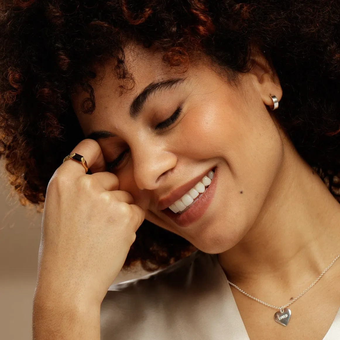 Gold Plated Wide Huggie Hoop Earrings sold by Lily Charmed product image thumbnail 4