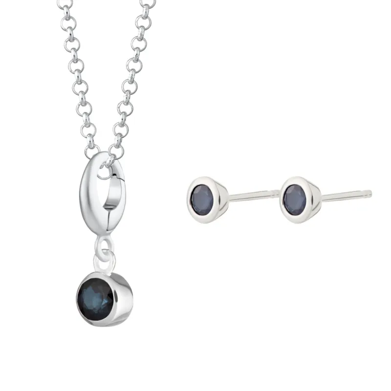 September Birthstone Jewellery Set (Sapphire) sold by Lily Charmed