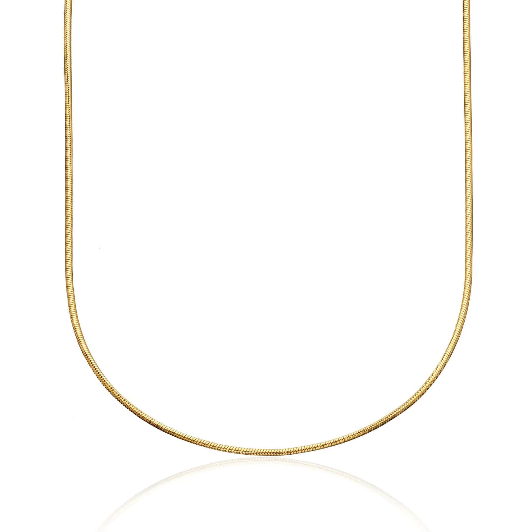 Gold Plated Round Snake Chain Necklace sold by Lily Charmed