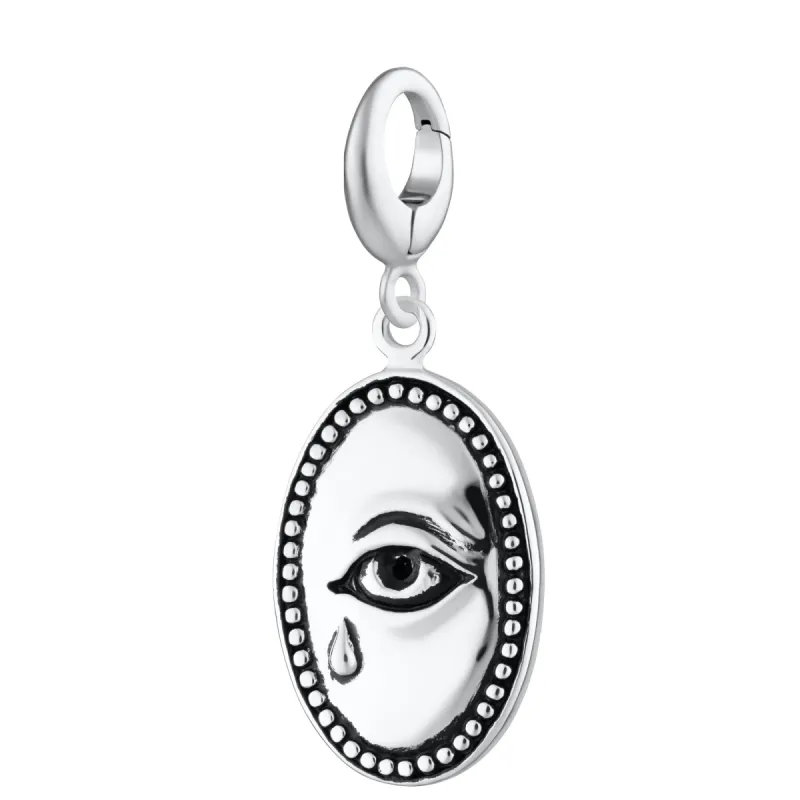Silver Crying Eye Charm sold by Lily Charmed