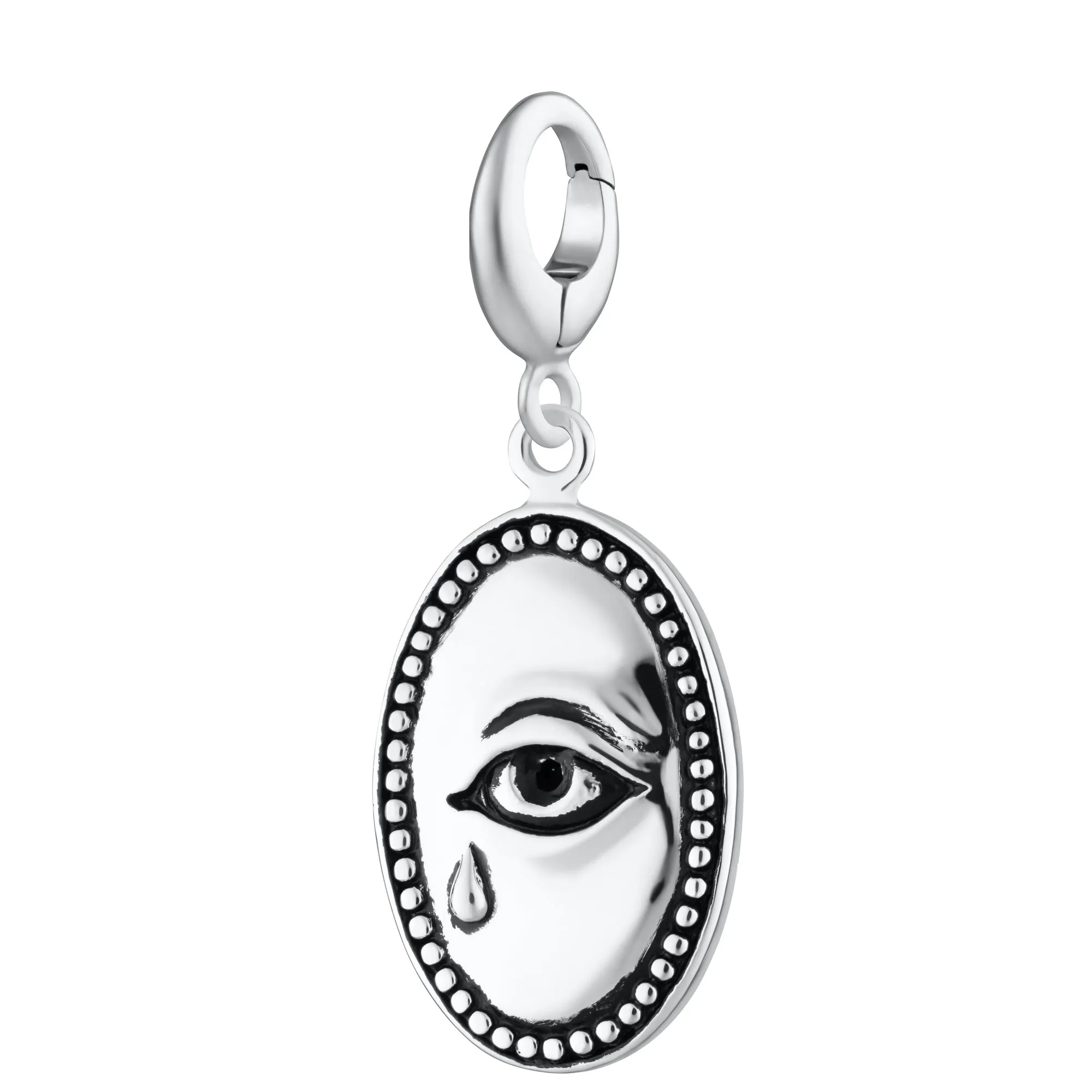 Silver Crying Eye Charm sold by Lily Charmed