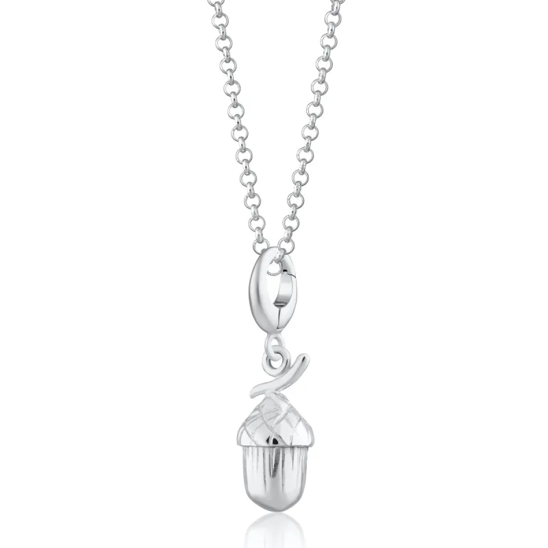 Silver Acorn Necklace sold by Lily Charmed
