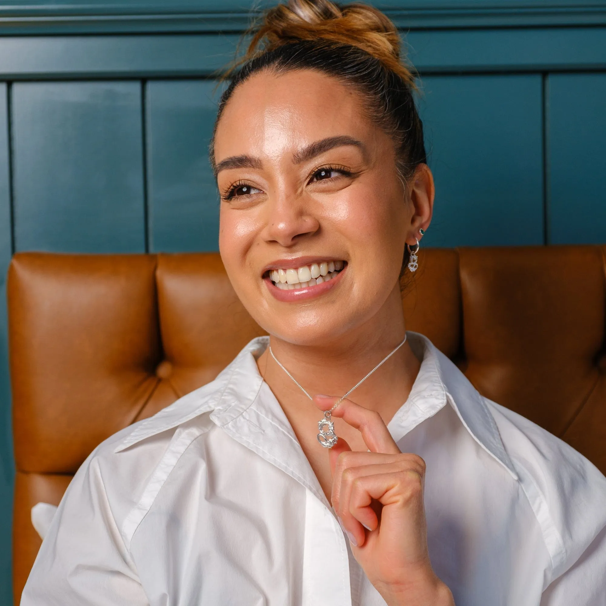 Silver Chinese Dragon Charm Necklace sold by Lily Charmed product image thumbnail 3