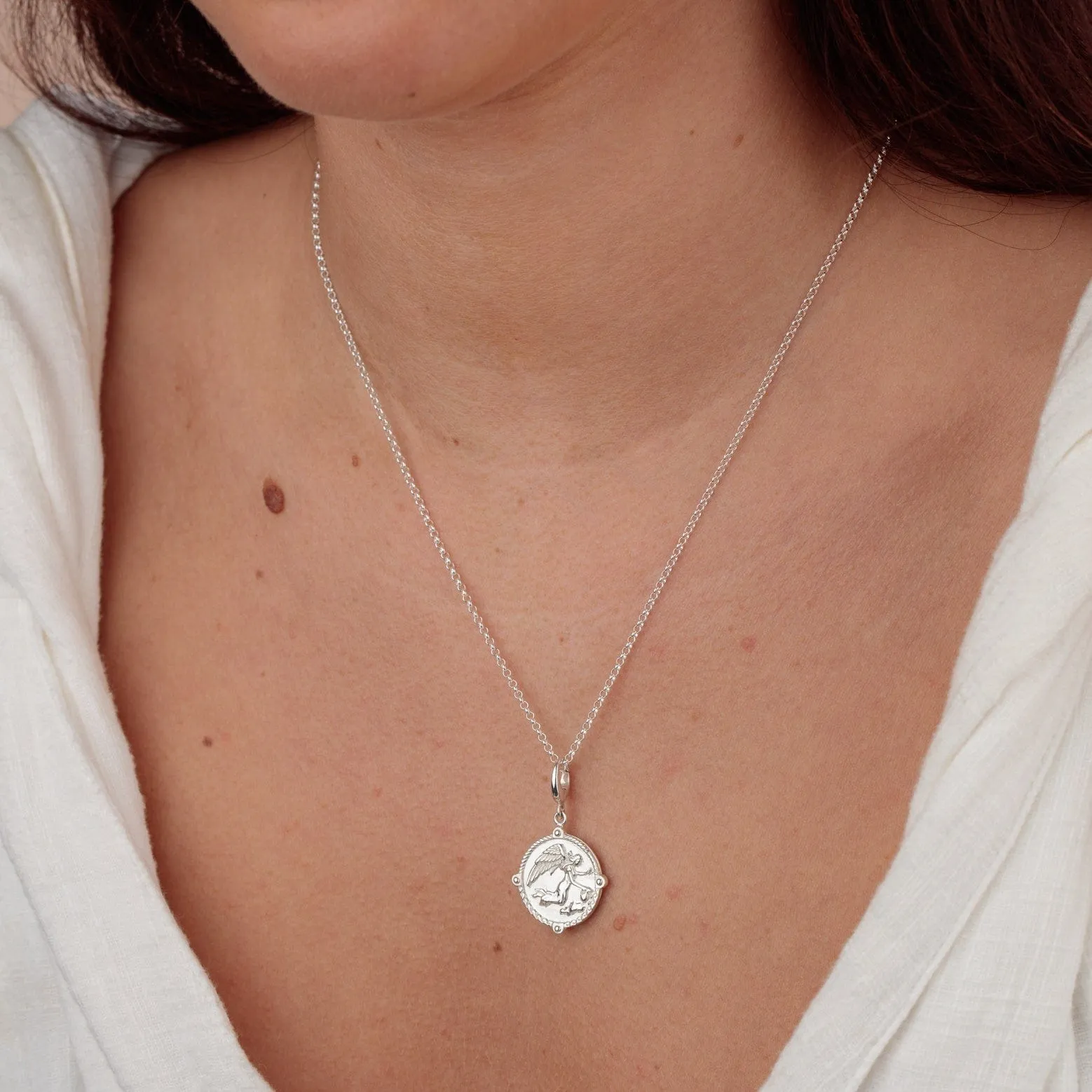 Silver Goddess of Communication Iris Charm Necklace sold by Lily Charmed product image thumbnail 3