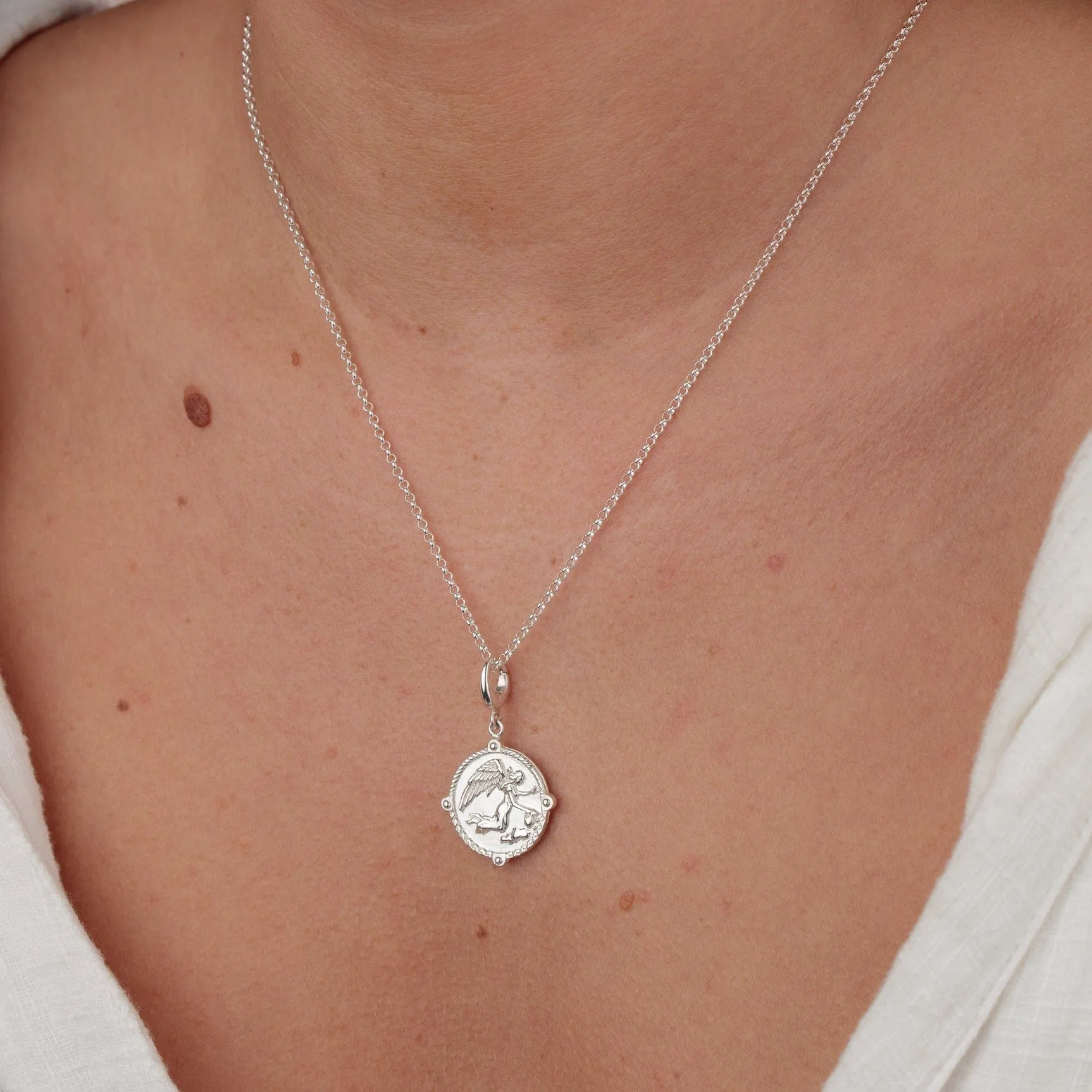 Silver Goddess of Communication Iris Charm Necklace sold by Lily Charmed product image thumbnail 4