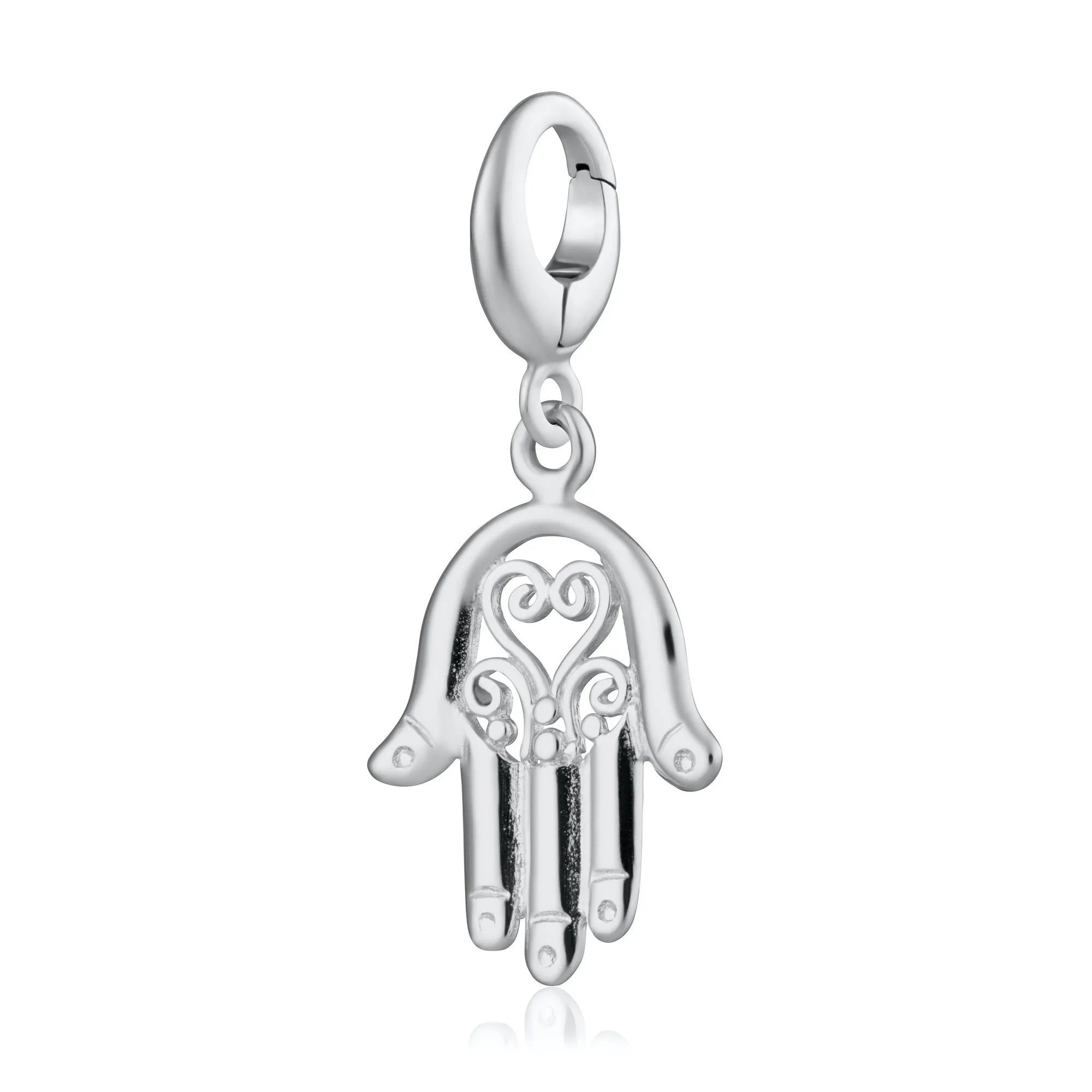 Silver Fatima Hand Charm sold by Lily Charmed