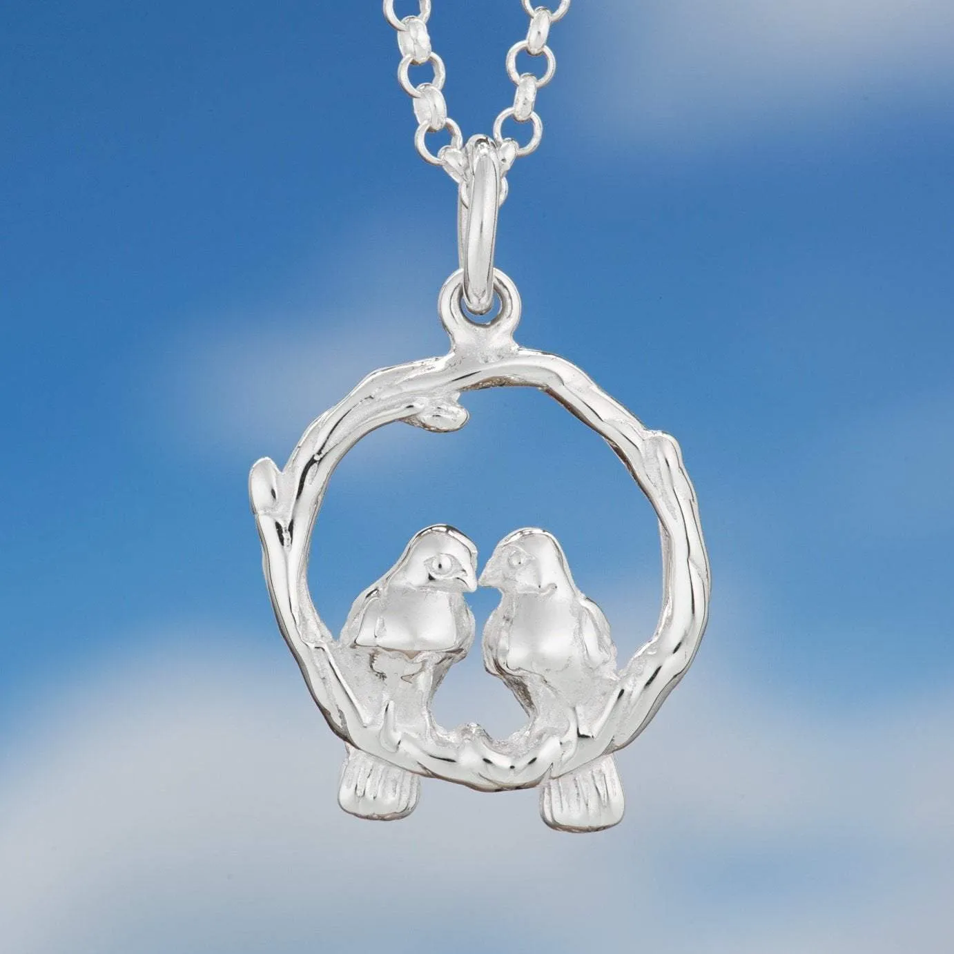 Silver Love Birds Necklace sold by Lily Charmed product image thumbnail 3