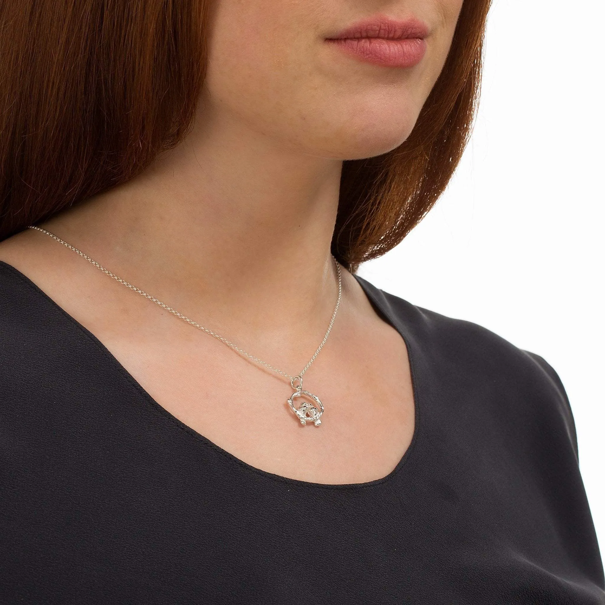 Silver Love Birds Necklace sold by Lily Charmed product image thumbnail 2