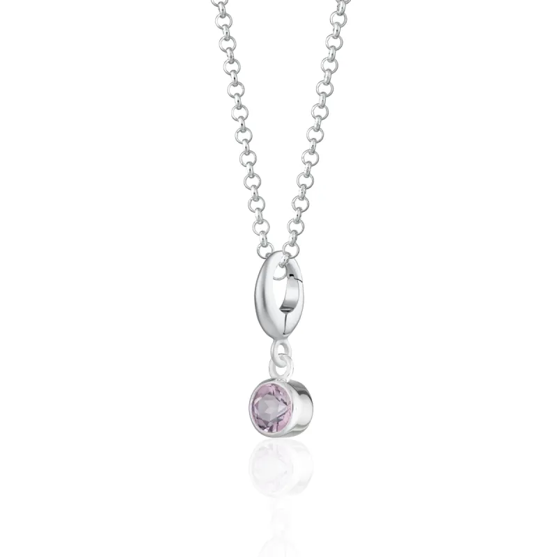 February Birthstone Charm Necklace (Amethyst) sold by Lily Charmed