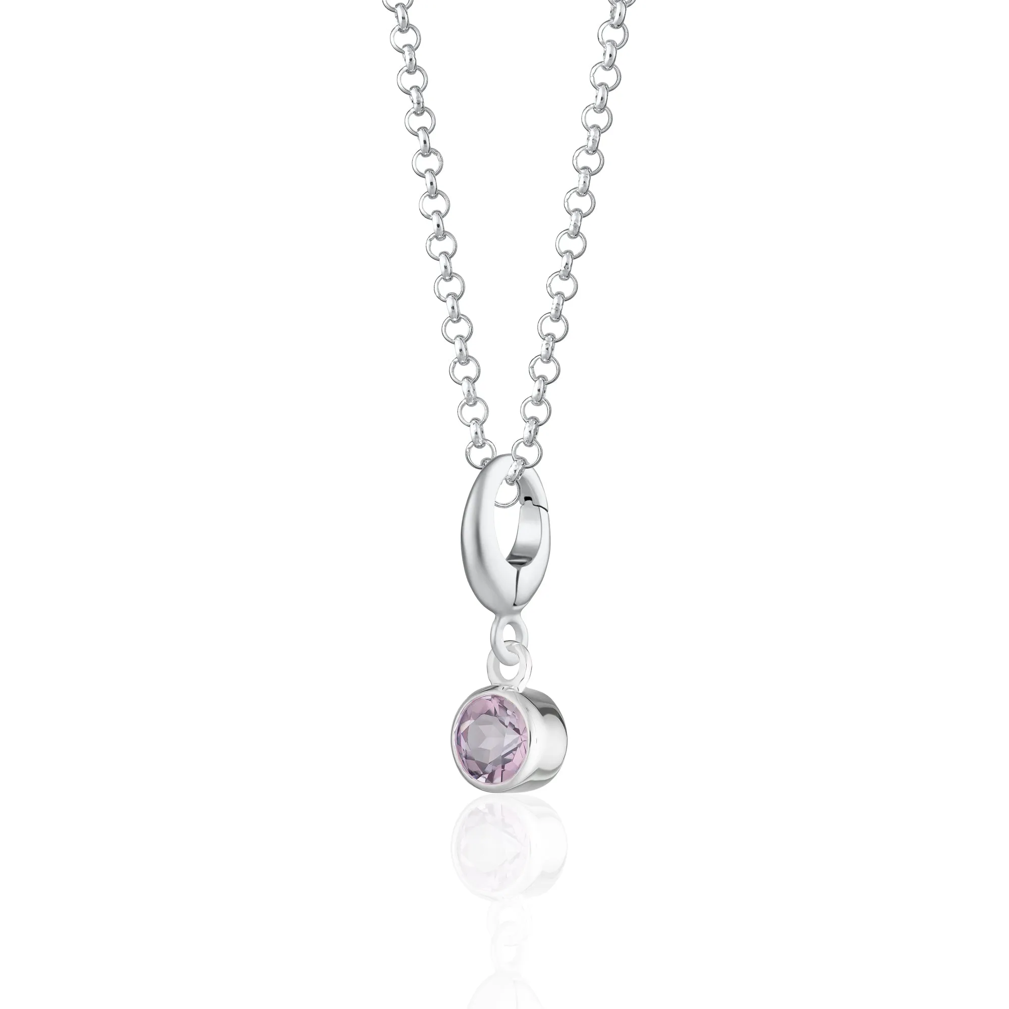 February Birthstone Charm Necklace (Amethyst) sold by Lily Charmed