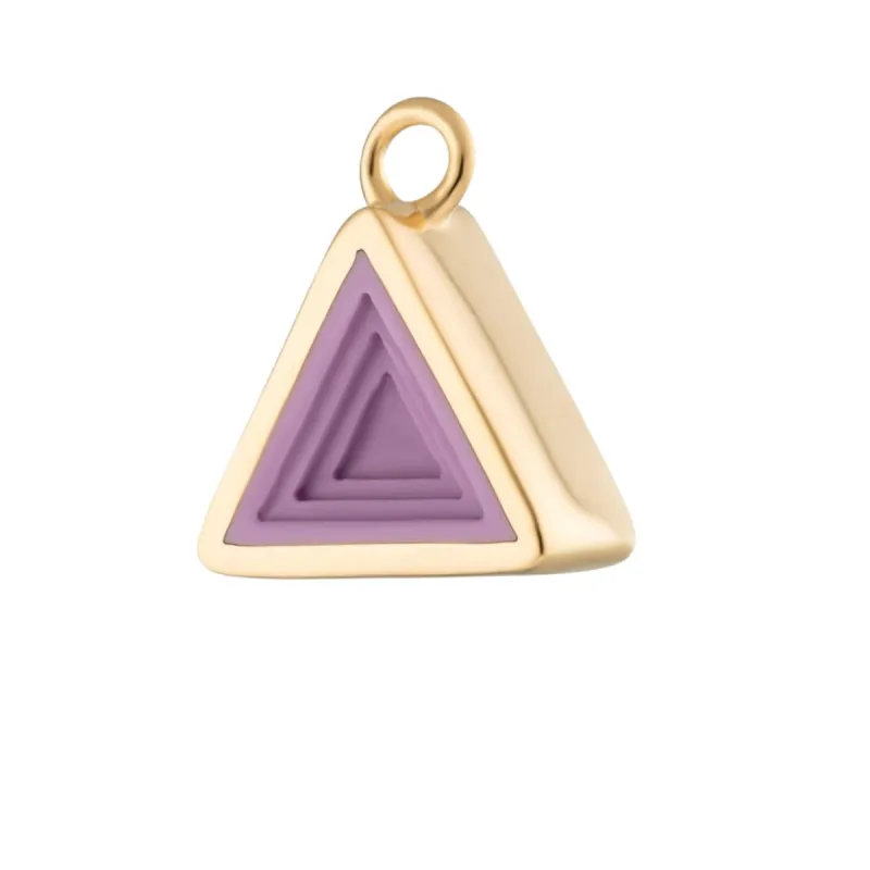 Gold Plated Geometric Purple Triangle Earring Charm sold by Lily Charmed