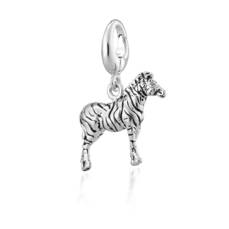 Silver Zebra Charm sold by Lily Charmed