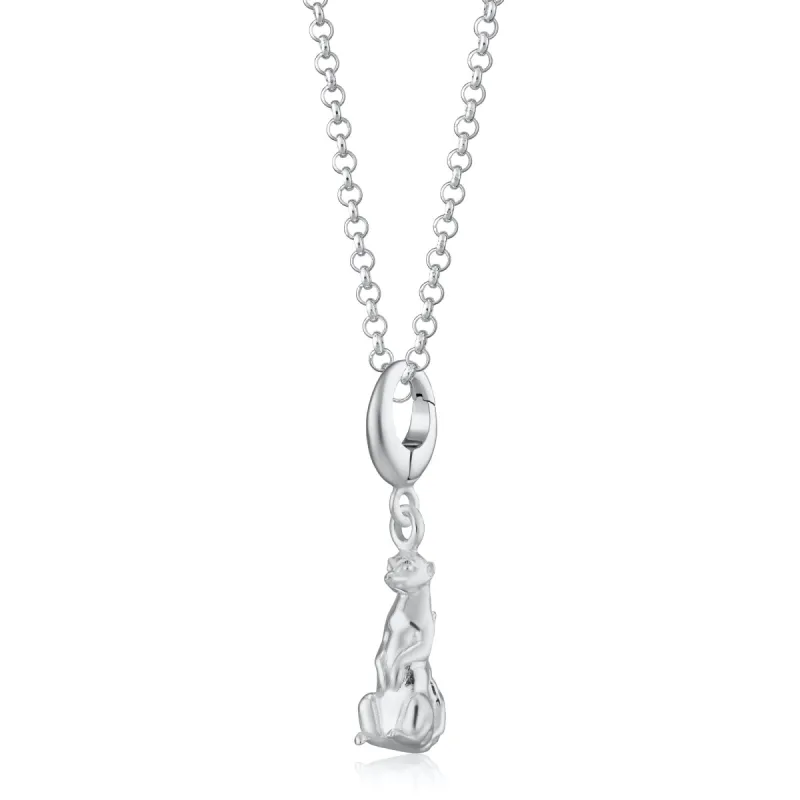 Silver Meerkat Charm Necklace sold by Lily Charmed