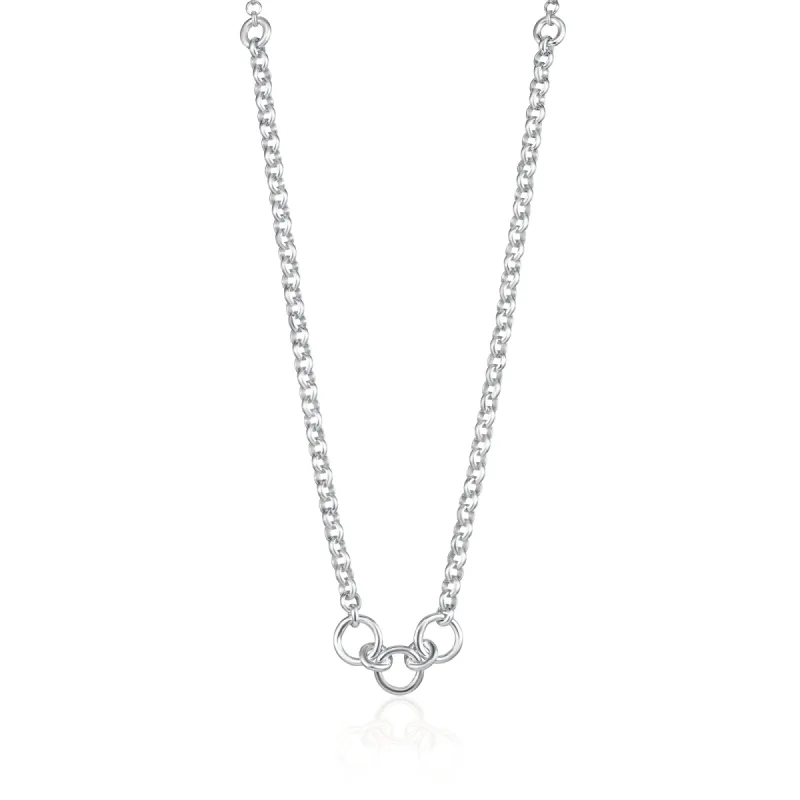 Silver Trinity Charm Collector Necklace sold by Lily Charmed