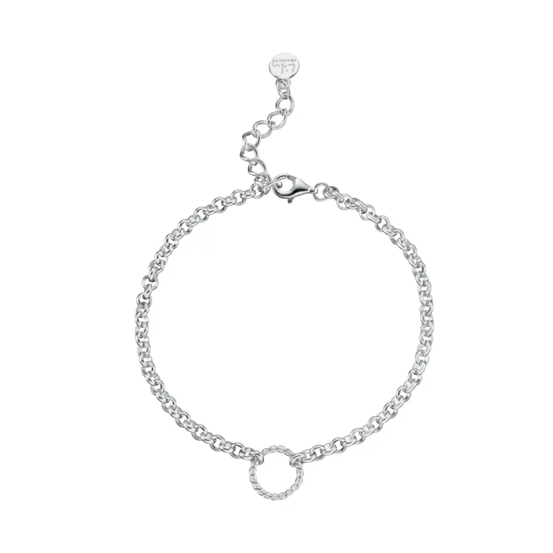 Silver Eternity Twist Charm Bracelet sold by Lily Charmed