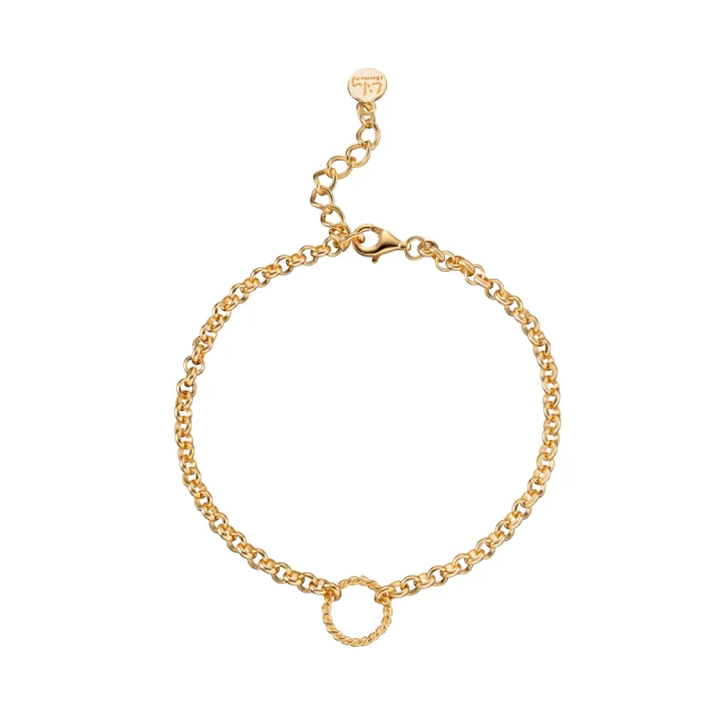 Gold Plated Eternity Twist Charm Bracelet sold by Lily Charmed