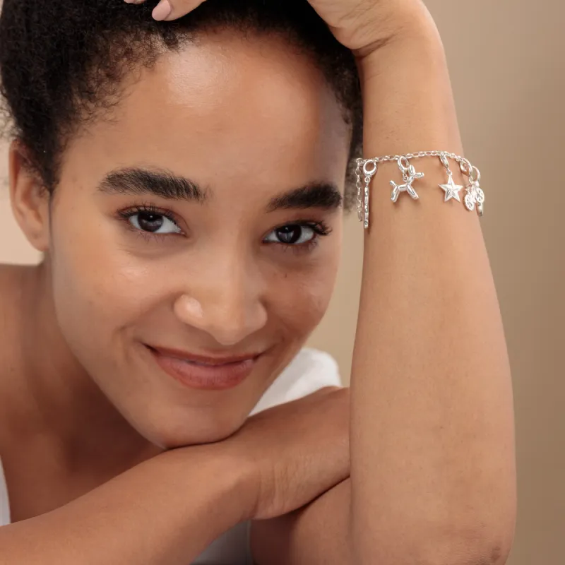 Silver Bracelet and 3 Charms For £90 sold by Lily Charmed