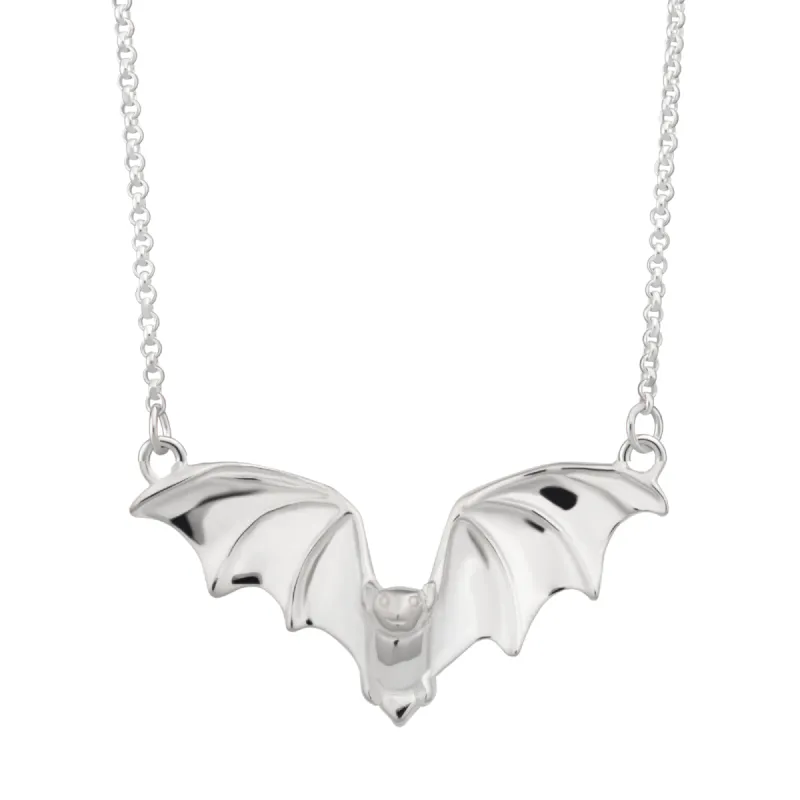 Silver Bat Necklace sold by Lily Charmed
