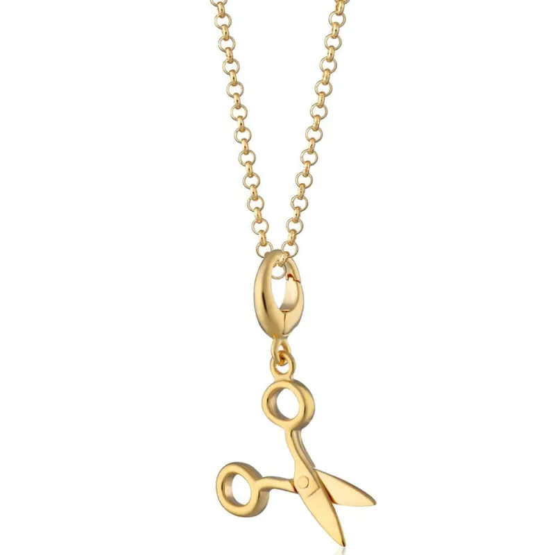 Gold Scissors Charm Necklace sold by Lily Charmed