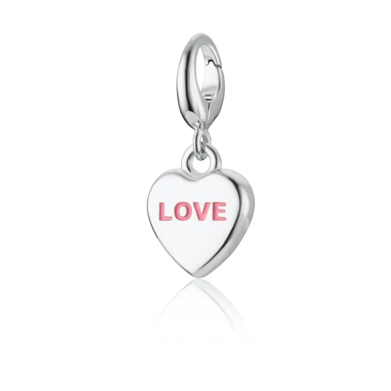 Silver Love Heart Sweet Charm sold by Lily Charmed