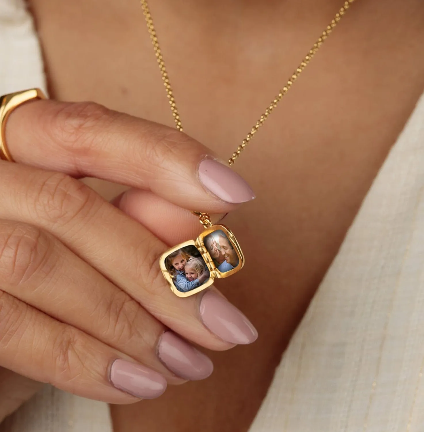 Gold Plated Turquoise Heart Locket Charm sold by Lily Charmed product image thumbnail 3