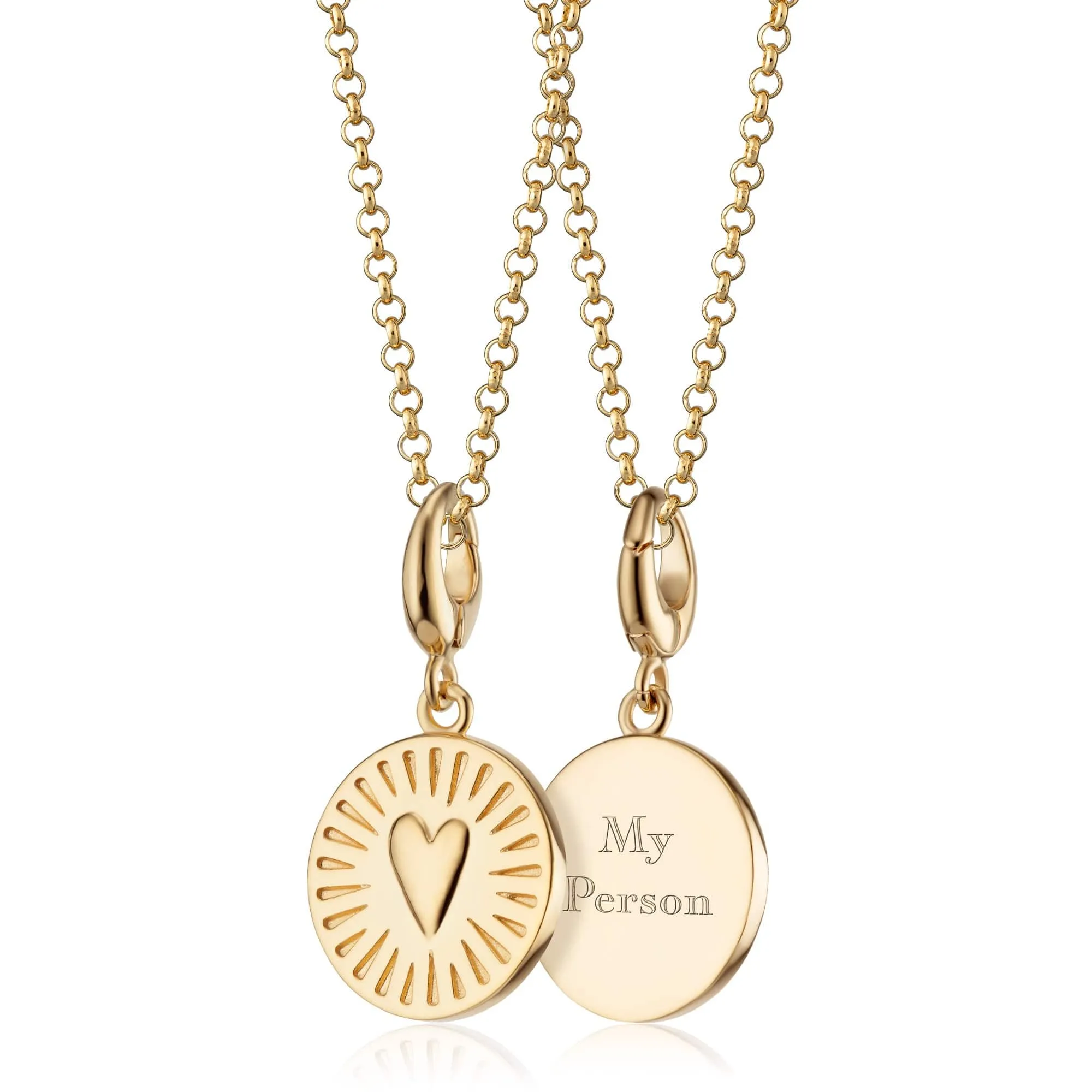 Engraved Gold You Have My Heart Charm Necklace sold by Lily Charmed
