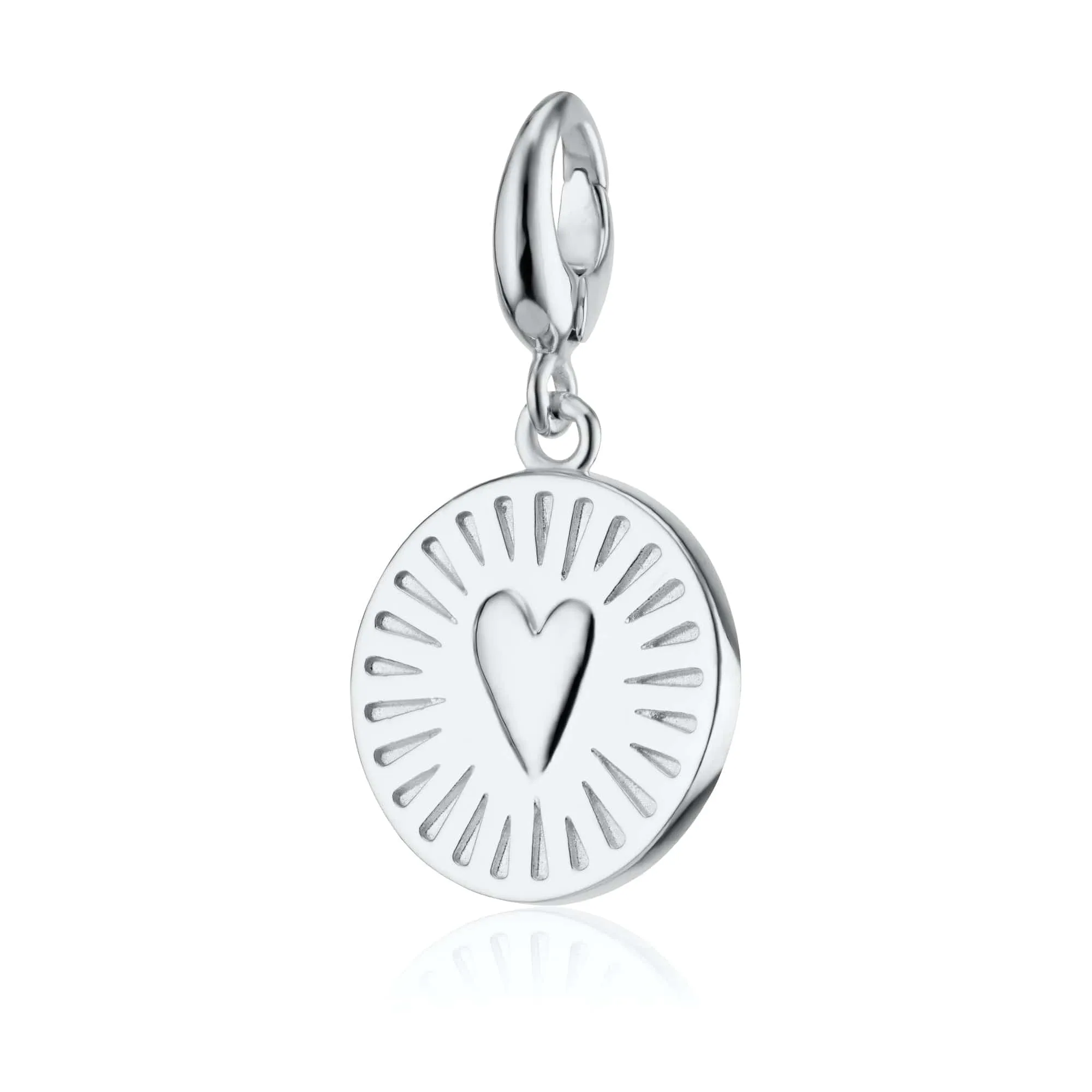 Engraved Silver You Have My Heart Disc Charm sold by Lily Charmed