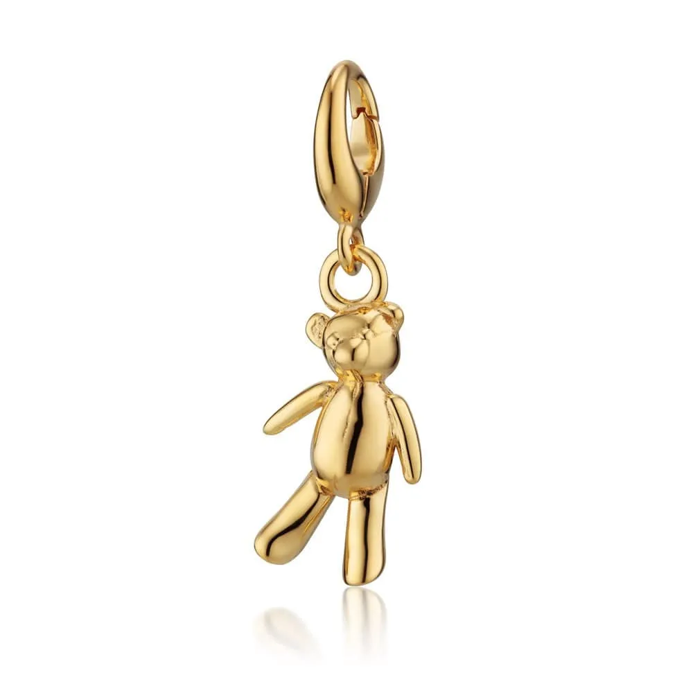 Gold Plated Vintage Teddy Bear Charm sold by Lily Charmed