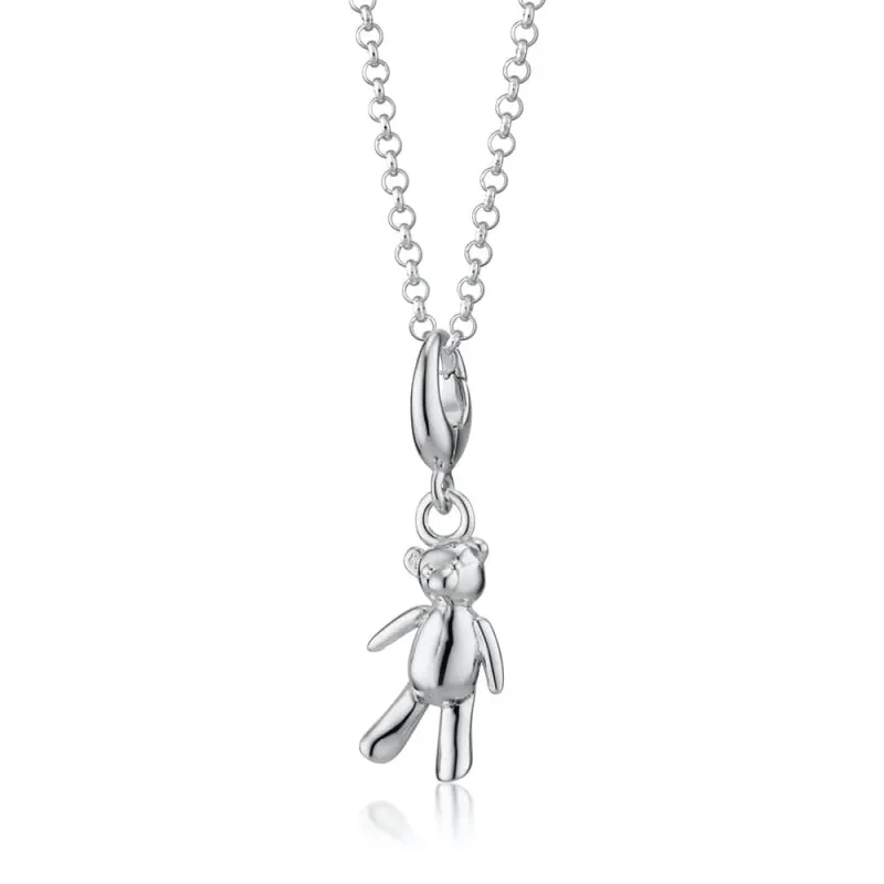 Silver Vintage Teddy Bear Necklace sold by Lily Charmed