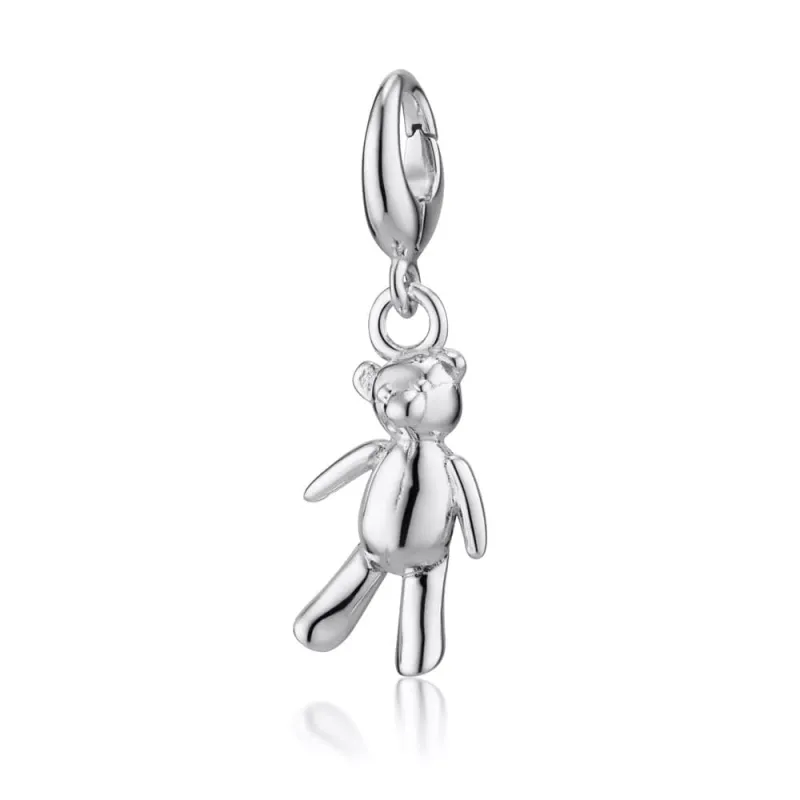 Silver Vintage Teddy Bear Charm sold by Lily Charmed