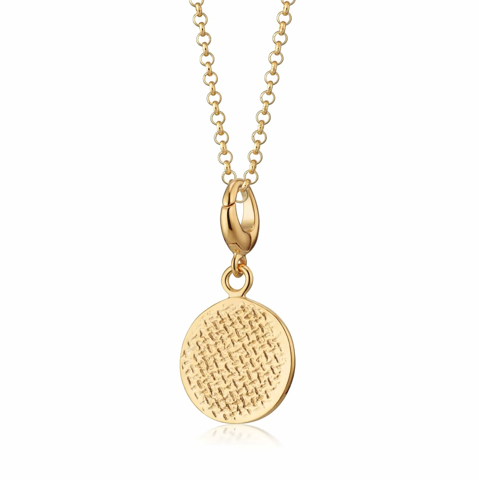 Gold Digestive Biscuit Charm Necklace sold by Lily Charmed product image thumbnail 5