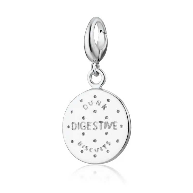 Silver Digestive Biscuit Charm sold by Lily Charmed