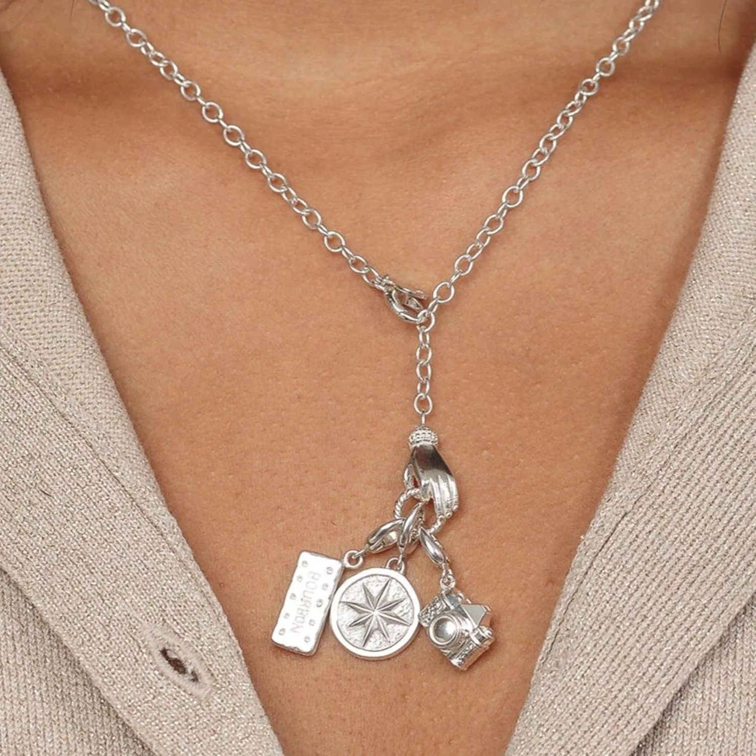 Engraved Silver North Star Charm sold by Lily Charmed product image thumbnail 3