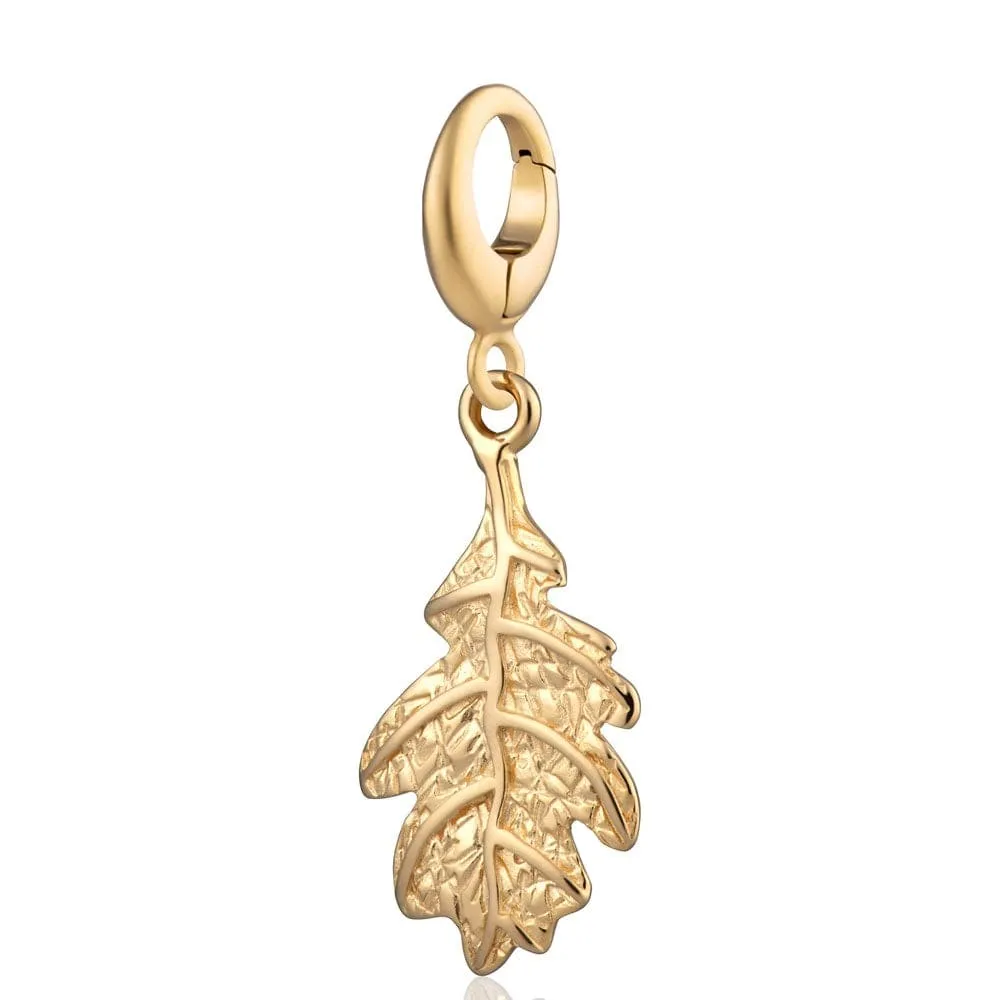 Gold Plated Oak Leaf Charm sold by Lily Charmed