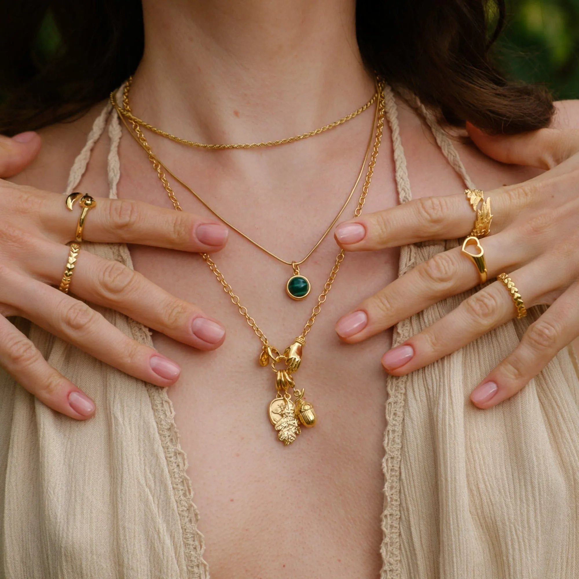 Gold Plated Oak Leaf Charm sold by Lily Charmed product image thumbnail 3