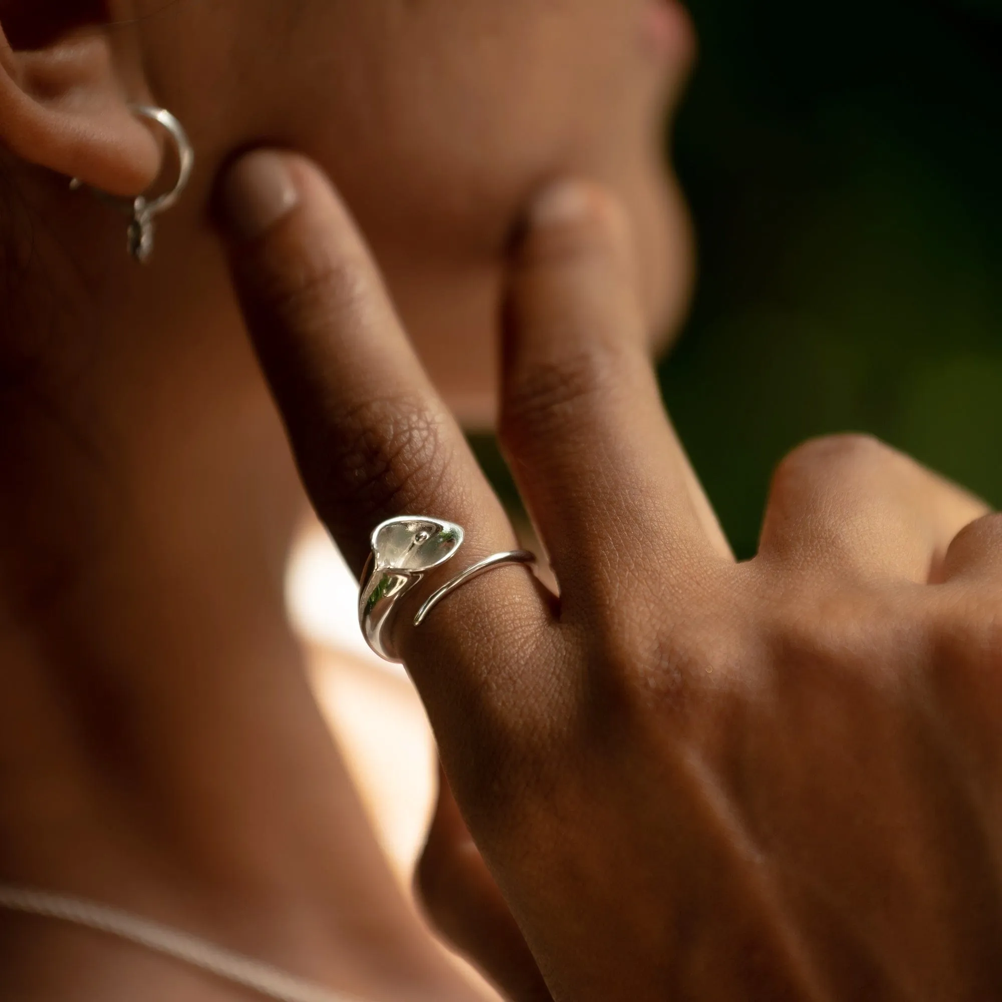 Silver Lily Open Ring sold by Lily Charmed product image thumbnail 5