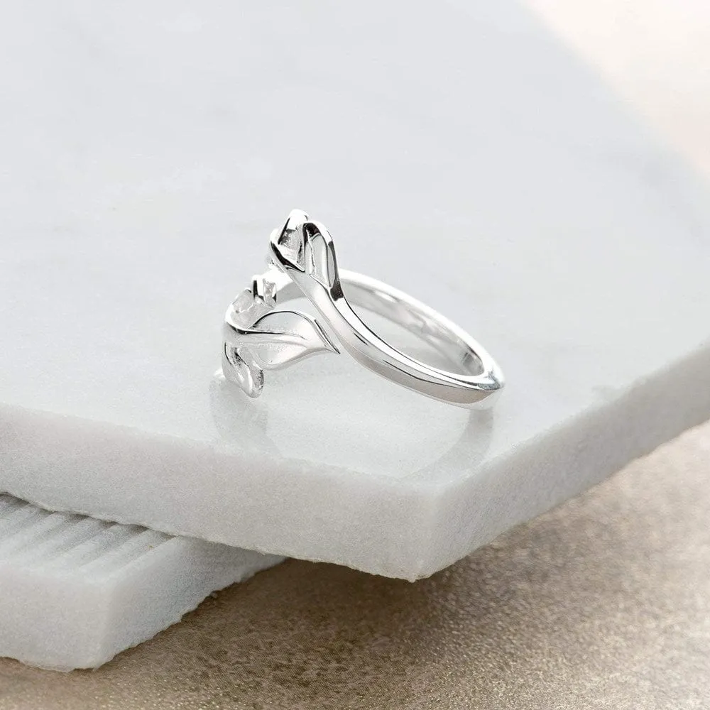 Silver Laurel Leaf Open Ring sold by Lily Charmed product image thumbnail 5