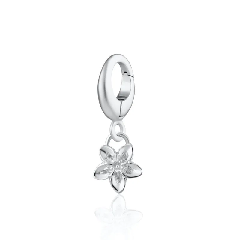 Silver Forget Me Not Flower Charm sold by Lily Charmed