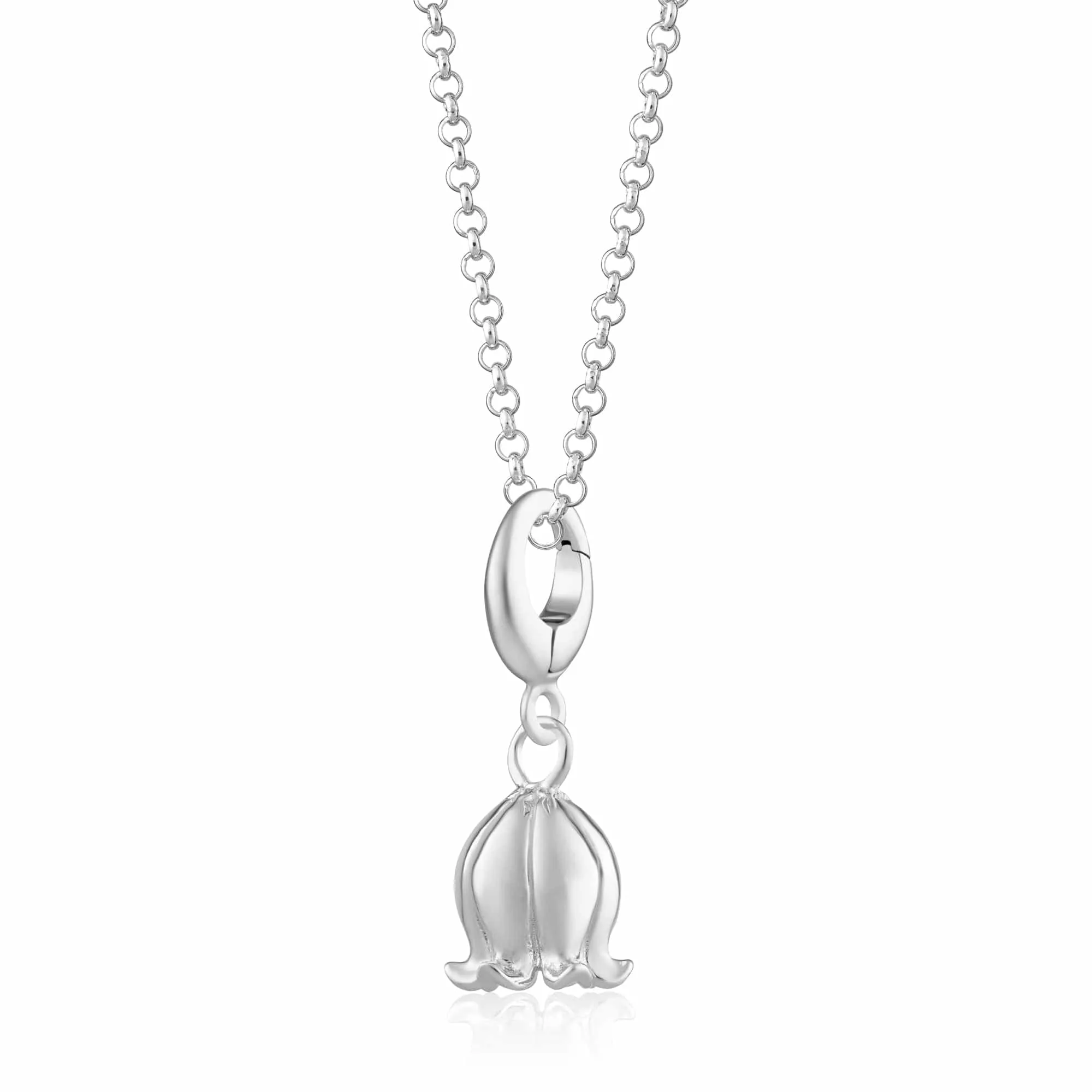 Silver Lily Of The Valley Flower Charm Necklace sold by Lily Charmed