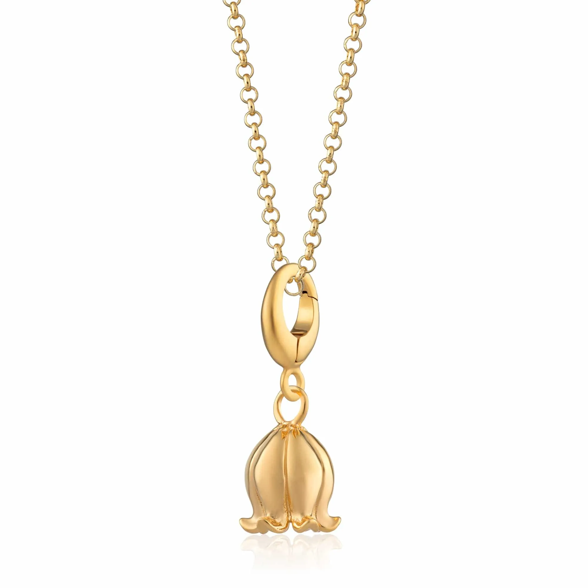 Gold Lily Of The Valley Flower Charm Necklace sold by Lily Charmed